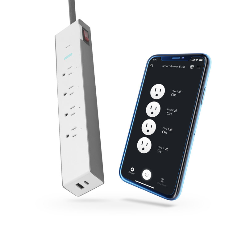 Symple Stuff Borchard Grounded Surge Protector Power Strip Wayfair